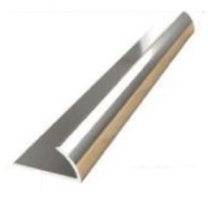 Esquinero Curvo Alum. Cromo Brillo 10mm x2