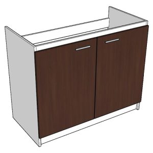 Mueble Base Melamina Café para Lavaplatos 100cm