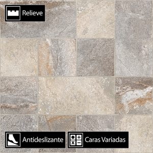 Cerámica Piso Pavia Gris 611031 4Caras Antides. 60x60(2