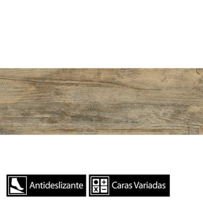Cerámica Piso Parketón Olympia Sand 8Caras Antides. 20x61(1