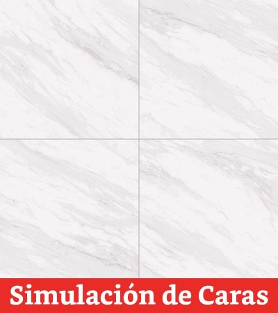 Porcelanato Volakas Bianco Pulido 6Caras Rectificado 84x84(2,12) - Imagen 3