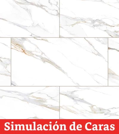 Porcelanato Aurora Gold Pulido 20Caras Rectificado 60x120(1,44) - Imagen 2