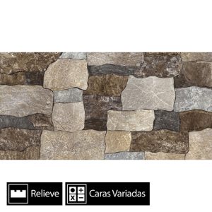Cerámica Muro Fachaleta Magic Marrón 1082 4Caras 30x59(1