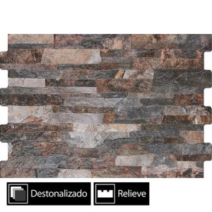 Cerámica Muro Fachaleta Ordino ?xido Destonalizado 34x50(1