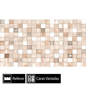 Cerámica Muro Pastilha Brown 53085 4Caras 33x60