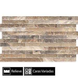 Cerámica Muro Fachaleta Magma Brown C54001 6Caras 34x58(1