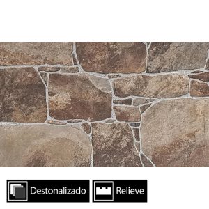 Cerámica Muro Fachaleta Laja Zend HD Deston. 27x45(1