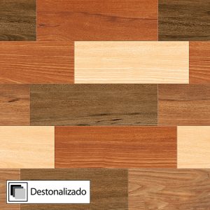 Cerámica Piso Parquetón Mix Destonalizado 61x61(1