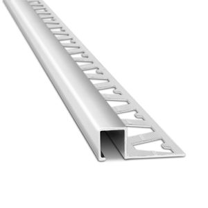 Terminal Cuadrado Alum. Cromo Brillo 3461 2500x12x10mm