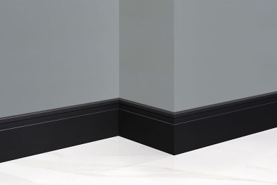 Guardapolvo EPS Extra Line Negro Mate 802 2400x100x15mm - Imagen 3