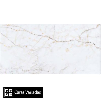 Porcelanato Volga White Pulido 4Caras Rectificado 60x120(1,44)