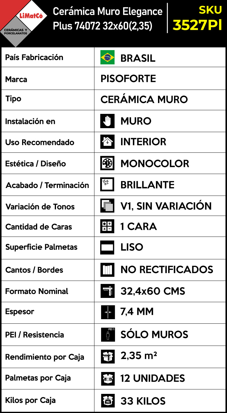 Cerámica Muro Elegance Plus 74072 32x60