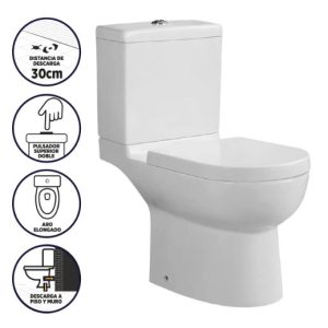 WC y Estanque Paris Multidescarga Blanco