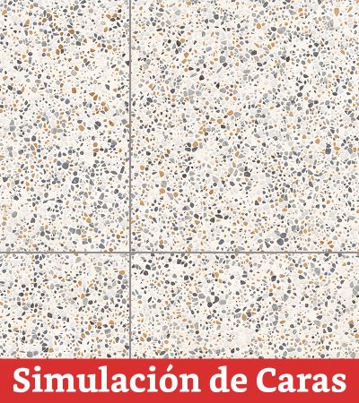 Cerámica Piso Terrazo Mix Beige 61x61(1,48) - Imagen 6