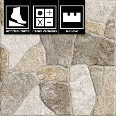 Cerámica Piso Drito Cinza AD 4Caras 57x57(2,59)