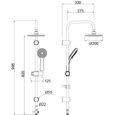Set Columna Ducha Sun Black - Imagen 7
