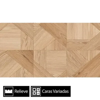 Cerámica Muro Cedro Beige HD-53974 4Caras 33x60,5(2,43)