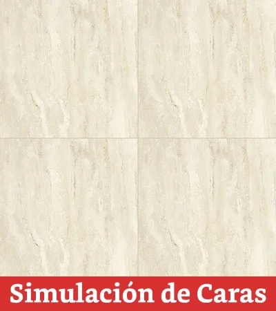 Cerámica Piso Travertino Marfil 6Caras 56x56(2,17) - Imagen 4