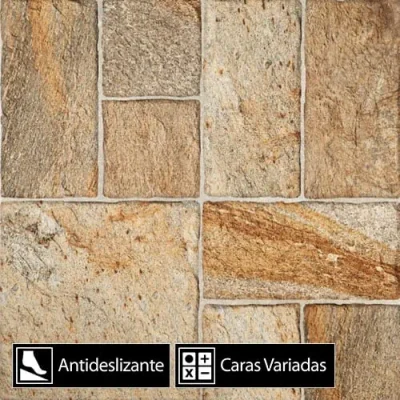Cerámica Piso Piedra VPC-58502 Antideslizante 3Caras 58x58(2,35)
