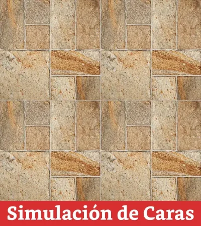 Cerámica Piso Piedra VPC-58502 Antideslizante 3Caras 58x58(2,35) - Imagen 4