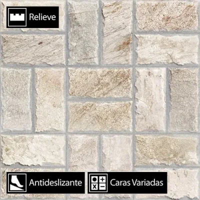 Cerámica Piso Río Grande 778311 Antideslizante 4Caras 60,5x60,5(2,61)