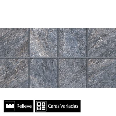 Cerámica Muro Baldosa Azul Texturado 32HDA60 4Caras 32x62(2,0)