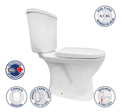 Estanq. y WC Modena 20 cms C/Asto Soft Close - Imagen 2