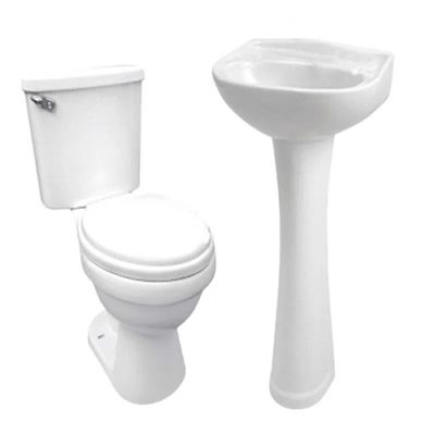 Sala Baño Trébol Descarga a 30cm Blanco - Imagen 3