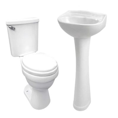 Sala Baño Trébol Descarga a 30cm Blanco - Imagen 4