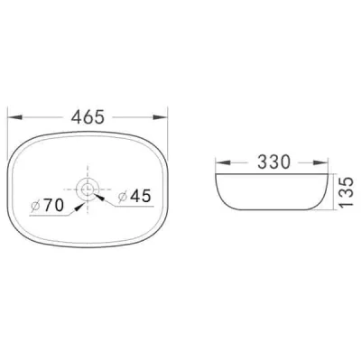 Vanitorio Sobreponer Cinta Blanca SLC895 46,5x33x13,5cm - Imagen 6