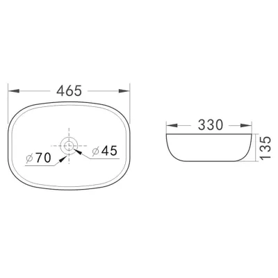 Vanitorio Sobreponer Neón SLC895 46,5x33x13,5cm - Imagen 9