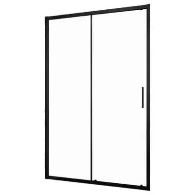 Mampara Premium Corredera Frontal Mate Black 6mm 190x140cm