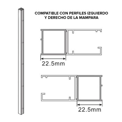 Perfil Extensión para Mampara Corredera Light Duschy - Imagen 2
