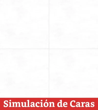 Porcelanato Cemento Blanco Mate 4Caras Rect. 60x60(1,44) 2da - Imagen 4