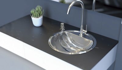 Vanitorio Empotrable Semi Circular 34x14cm Inox - Imagen 6