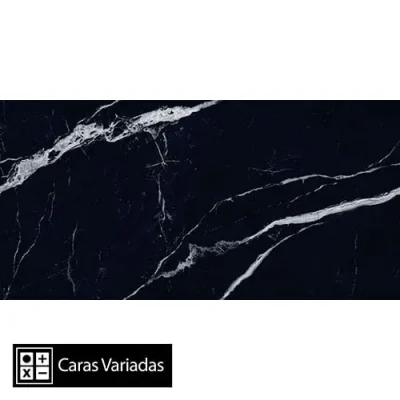 Porcelanato Nero Marquina Black Pulido 9Caras Rectificado 60x120(1,44)