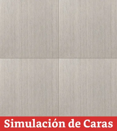 Porcelanato Travertino Linear Ceniza Pulido 6Caras Rectificado 60x60(1,44) - Imagen 4