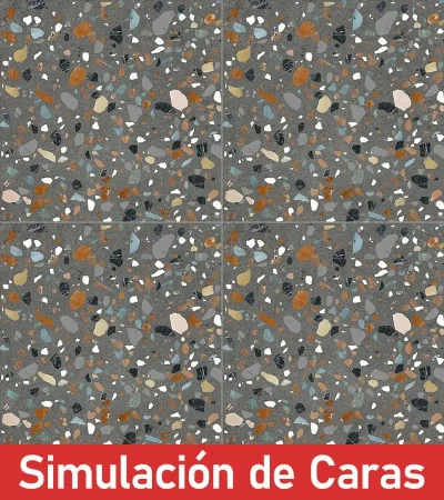 Gres Porcelánico Orbit Terrazo Grafito Antideslizante 5Caras Rectificado 60x60(1,44) - Imagen 5