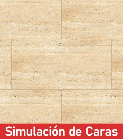 Porcelanato Real Travertino Beige Pulido 3Caras Rectificado 60x120(1,44) - Imagen 4