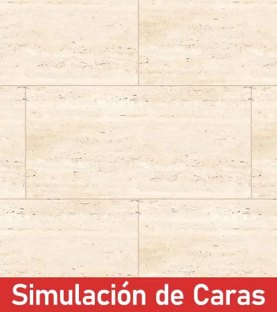 Porcelanato Real Travertino Crema Pulido 3Caras Rectificado 60x120(1,44) - Imagen 4