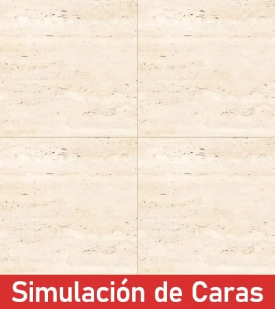Porcelanato Real Travertino Crema Mate 6Caras Rectificado 60x60(1,44) - Imagen 4