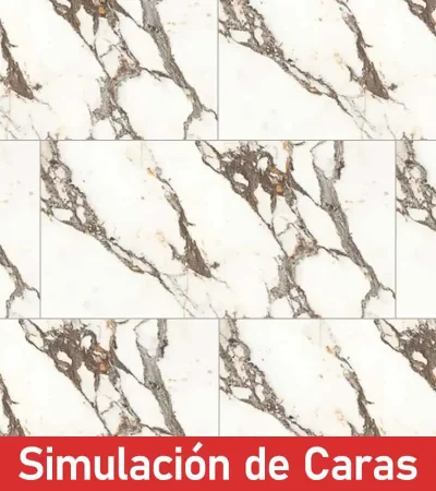 Porcelanato Arabescato Gold Pulido 5Caras Rectificado 60x120(1,44) - Imagen 3