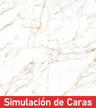 Porcelanato Calacatta Oro Pulido 4Caras Rectificado 80x80(1,92) - Imagen 2