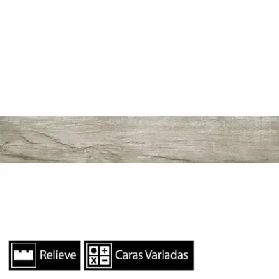 Gres Porcelánico Wood Taupe Texturado 12Caras Rectificado 19x115(1,91)