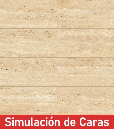 Porcelanato Real Travertino Beige Mate 8Caras Rectificado 30x60(1,44) - Imagen 11