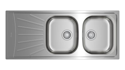 Lavaplatos Empotrable Starbright 80 1160x500 2Cubetas 1Escurridor Inox Teka - Imagen 11