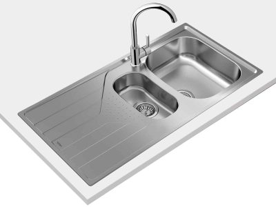 Lavaplatos Empotrable Universe 60 1000x500 1½Cubetas 1Escurridor Inox Teka - Imagen 13