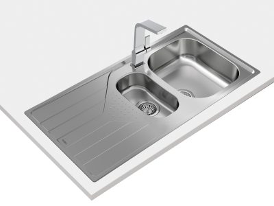 Lavaplatos Empotrable Universe 60 1000x500 1½Cubetas 1Escurridor Inox Teka - Imagen 14