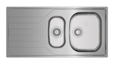 Lavaplatos Empotrable Universe 60 1000x500 1½Cubetas 1Escurridor Inox Teka - Imagen 15