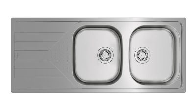 Lavaplatos Empotrable Universe 80T-XP 2Cubetas 1Escurridor Inox Teka - Imagen 9